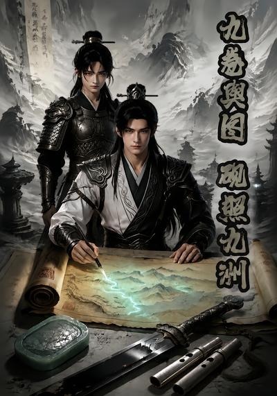 九卷舆图砚照九州}